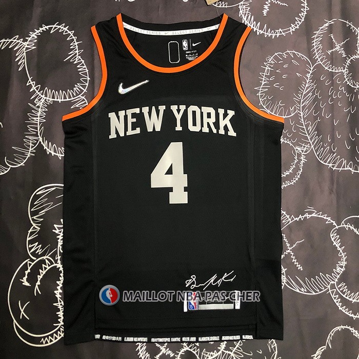 Maillot New York Knicks Derrick Rose NO 4 Select Series Noir